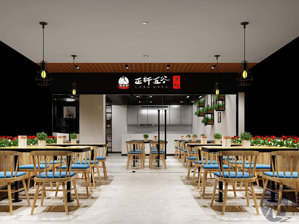五谷渔粉餐饮空间装修设计效果图