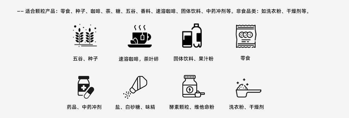 多列颗粒包装机适用范围