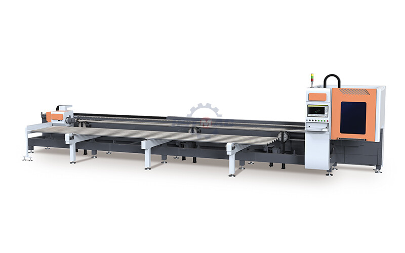 Side-hanging type tube laser cutting machine with semi-auto loading
