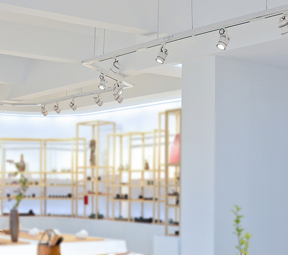 Downlight Decoration In A Shoe Store