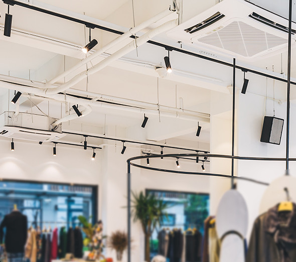 Downlight Decoration In A Clothing Store